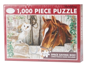 RED HORSE Puzzle 1000 elementów sowa koń