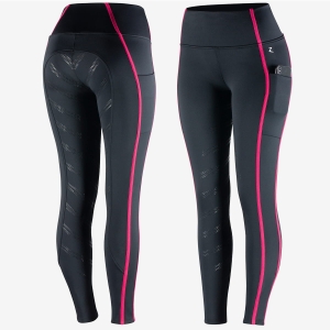 LIMITED EDITION - Legginsy zimowe damskie z pełnym lejem silikonowym Horze Anna 