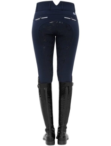 Bryczesy z wysokim stanem Ricarda pearls Full Grip - granatowe 