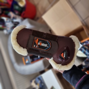 Ochraniacze przednie Equick eLIGHT Fluffy brązowe