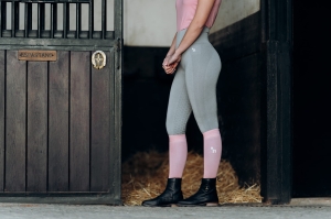 Horze Naomi Damskie bezszwowe legginsy jeździeckie z pełnym lejem silikonowym AG