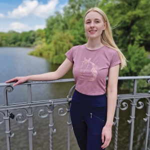 Koszulka Horsenjoy Destiny Horse damska różowa