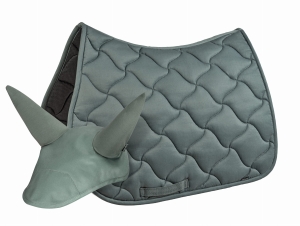 Equiline Czaprak + Nauszniki FLUID ROMBO GREEN