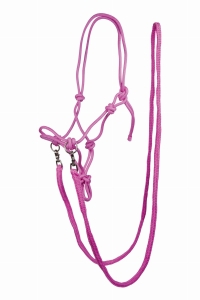 HKM Kantar sznurkowy z wodzami RÓŻOWY