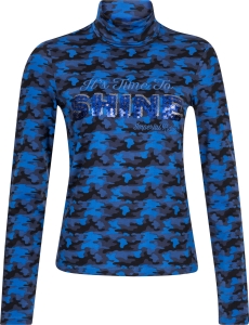 Imperial Riding Golf damski techniczny Spotted Navy Royal Blue aop