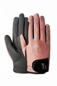 Horze Rainbow Dziecięce rękawiczki jeździeckie Shrimp Pink