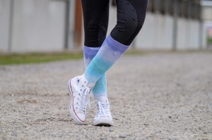 Equitheme podkolanówki HAVANA purple-turkus