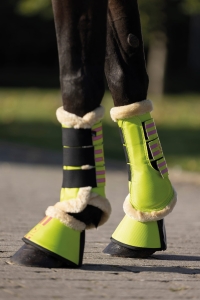 Kalosze z futrem HKM Classic Polo Apple Green