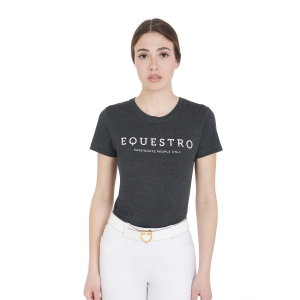 Equestro Koszulka damska SLIM FIT Grey
