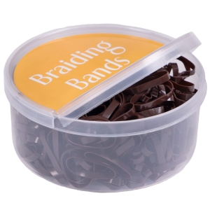 QHP Gumeczki do grzywy BOX Brown 