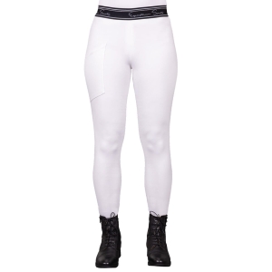 QHP Legginsy młodzieżowe Eden Junior Competition full grip white