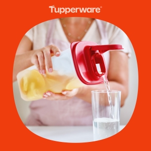 TUPPERWARE LEMONIADOWY DZBANEK 2 L czerwony