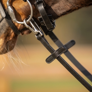 QHP Wodze anti-slip z karabińczykami black