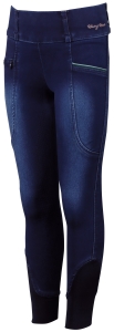 Harry's Horse Legginsy młodzieżowe jeansowe Equitights LouLou Elodie Full grip