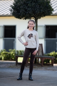 Legginsy dziecięce HKM Mia Dark Brown