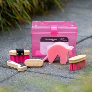QHP Skrzynka z wyposażeniem Hobby Horse fuchsia