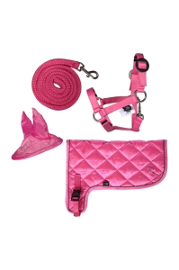 HKM Neonowy zestaw Hobby Horsing różowy