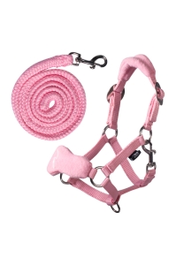 HKM Kantar z uwiązem Fleece HKM Hobby Horsing pink