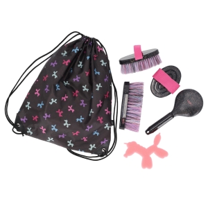 QHP Zestaw szczotek w worku Grooming set Isalyn