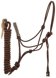 NORTON Halter kantar sznurkowy z liną DECO brown/beige
