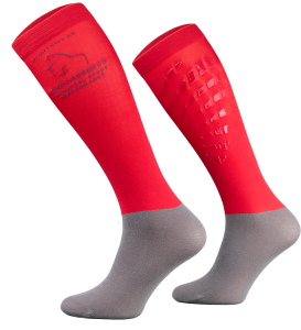 COMODO podkolanówki Jeździeckie Techniczne z SILIKONEM czerwone S(35-38)