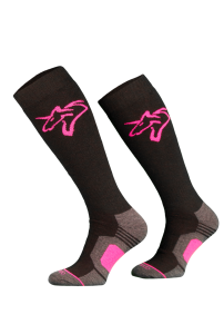 Podkolanówki zimowe z wełny MERYNOSOWEJ "COMODO" UNICORN róż