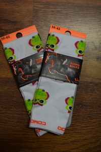 COMODO podkolanówki Jeździeckie Microfibre sowy białe